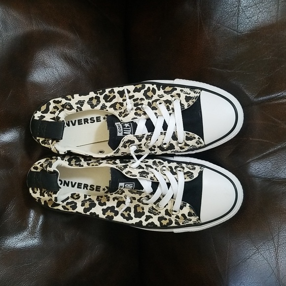 Converse All Star Shoreline Leopard Print Slip-on Sneakers - Picture 9 of 12